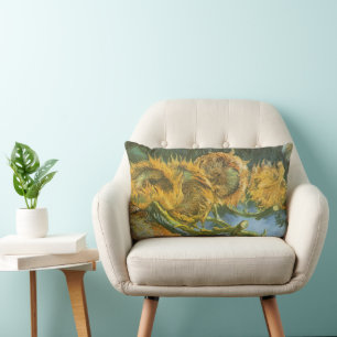 Vincent van Gogh - Stilleben: Fyra avskurna solros Lumbarkudde