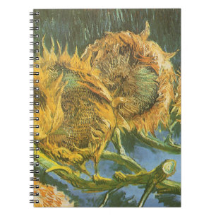 Vincent van Gogh - Stilleben: Fyra skurna solrosor Anteckningsbok