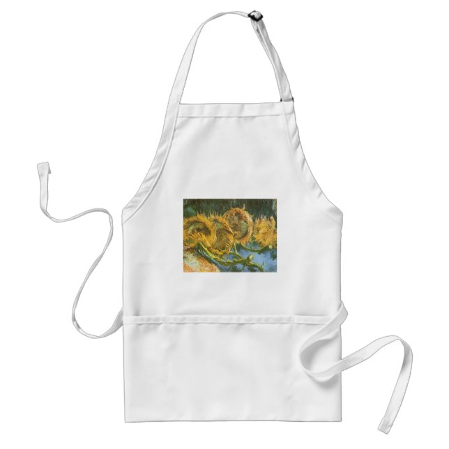 Vincent van Gogh - Stilleben: Fyra skurna solrosor Förkläde (Framsidan)