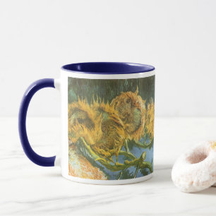 Vincent van Gogh - Stilleben: Fyra skurna solrosor Mugg