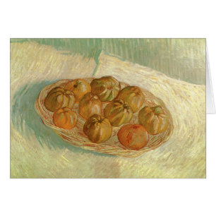Vincent van Gogh - Stilleben Korg med äpplen Hälsningskort