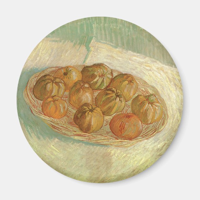 Vincent van Gogh - Stilleben korg med äpplen Magnet (Framsidan)