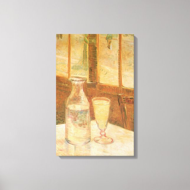 Vincent van Gogh - Stilleben med Absint Canvastryck (Framsida)