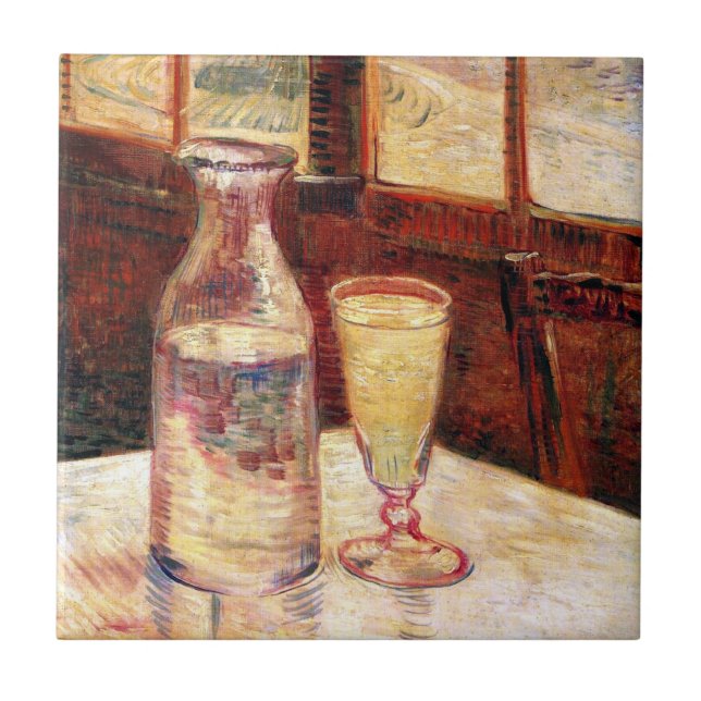 Vincent Van Gogh - Stilleben med Absint Kakelplatta (Framsidan)
