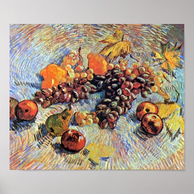 Vincent Van Gogh - Stilleben med äpplen Fine Art Poster (Framsidan)