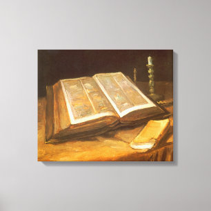 Vincent van Gogh - Stilleben med Bibel Canvastryck