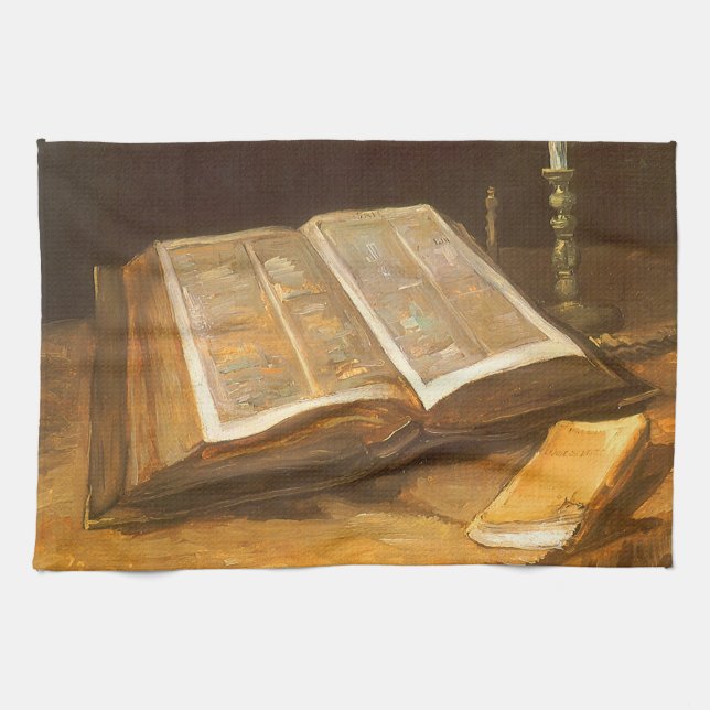 Vincent van Gogh - Stilleben med Bibeln Kökshandduk (Horisontell)