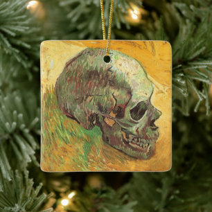Vincent van Gogh - Stilleben med dödskalle Julgransprydnad Keramik