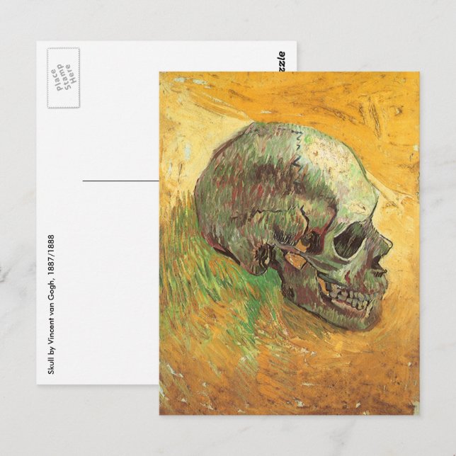 Vincent van Gogh - Stilleben med dödskalle Vykort (Fram/baksida)