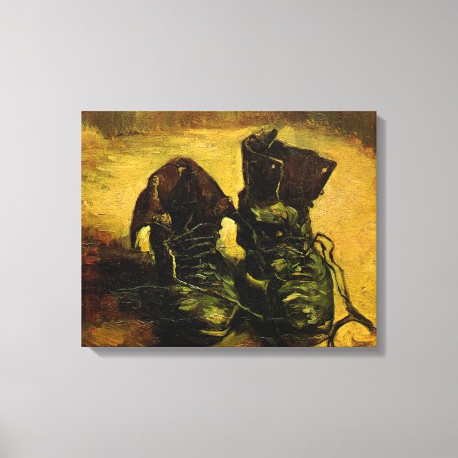 Vincent van Gogh - Stilleben med ett par skor Canvastryck (Framsida)