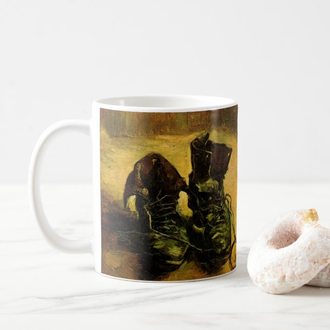 Vincent van Gogh - Stilleben med ett par skor Kaffemugg (Med munk)
