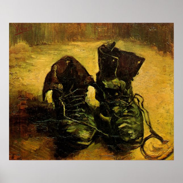 Vincent van Gogh - Stilleben med ett par skor Poster (Framsidan)