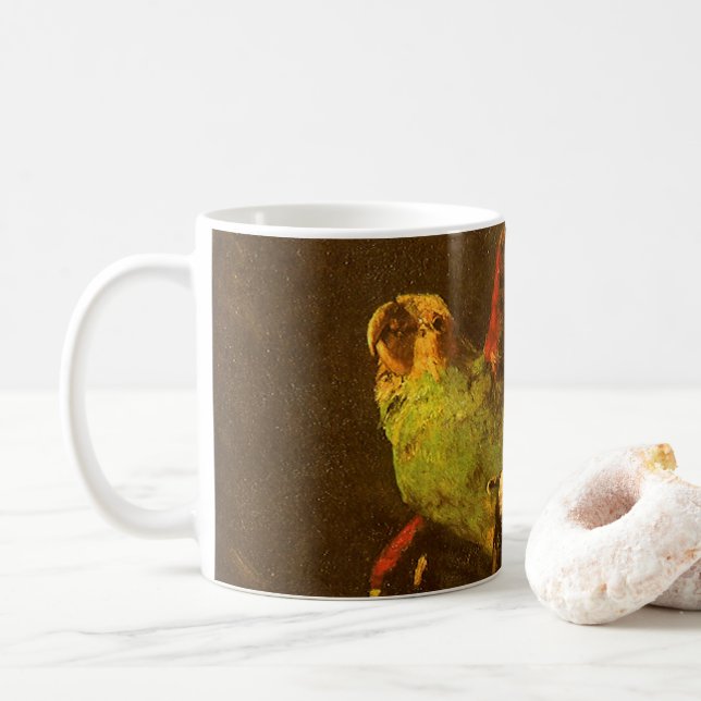 Vincent van Gogh - Stilleben med grön papegoja Kaffemugg (Med munk)