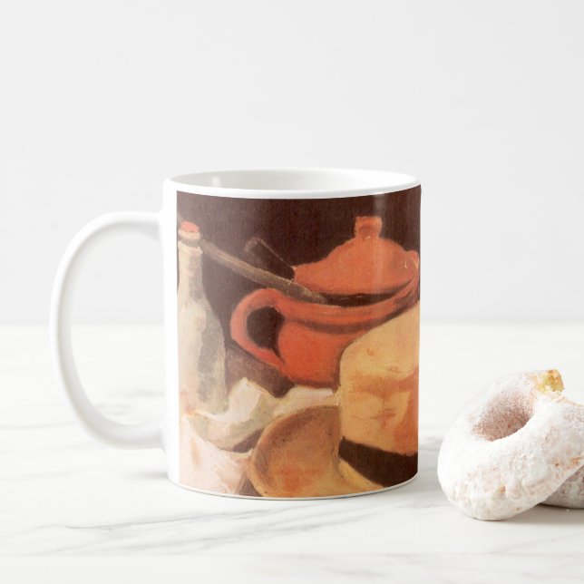 Vincent van Gogh - Stilleben med gul halmhatt Kaffemugg (Med munk)