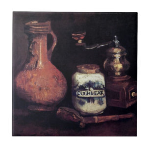 Vincent Van Gogh - Stilleben med kaffekvarn Kakelplatta
