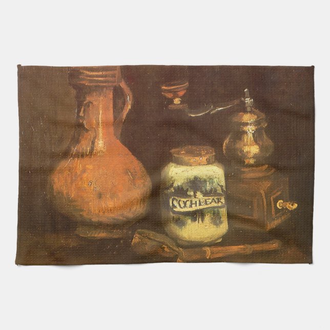 Vincent van Gogh - Stilleben med kaffekvarn Kökshandduk (Horisontell)