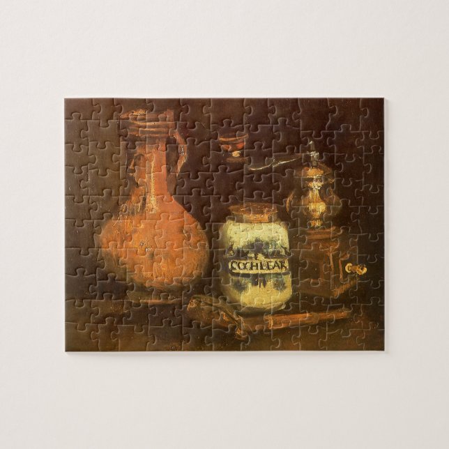 Vincent van Gogh - Stilleben med kaffekvarn Pussel (Horisontell)
