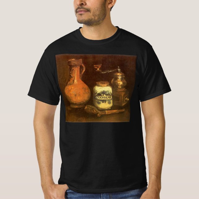 Vincent van Gogh - Stilleben med kaffekvarn Tee Shirt (Framsida)