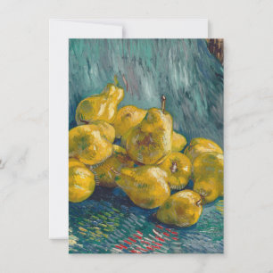 Vincent Van Gogh - stilleben med Pears Tack Kort