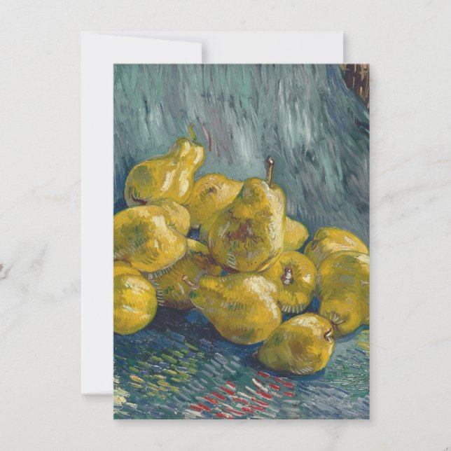 Vincent Van Gogh - stilleben med Pears Tack Kort (Framsida)