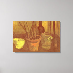 Vincent van Gogh - Stilleben med penslar i kruka Canvastryck