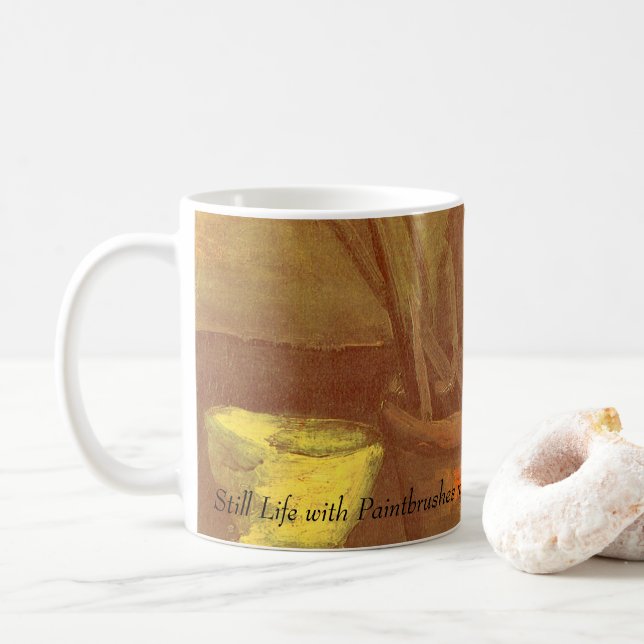 Vincent van Gogh - Stilleben med penslar i kruka Kaffemugg (Med munk)
