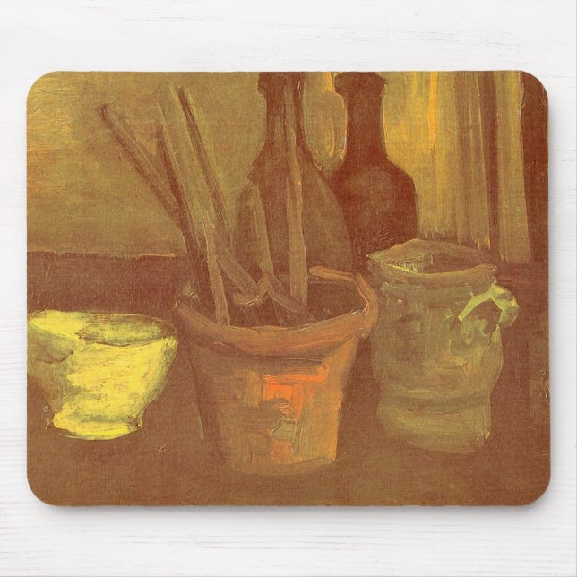 Vincent van Gogh - Stilleben med penslar i kruka Musmatta (Framsidan)
