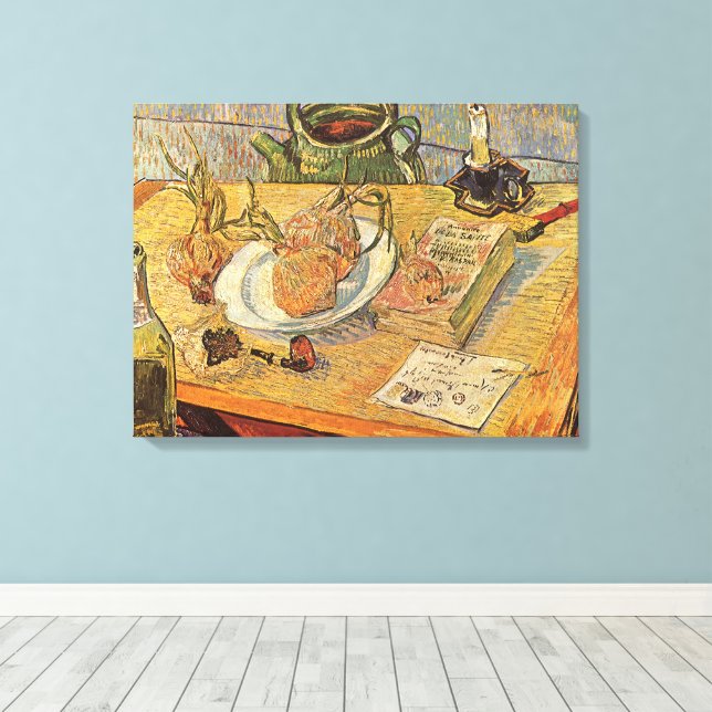 Vincent van Gogh - Stilleben med ritbräde Canvastryck (Insitu (trägolv))