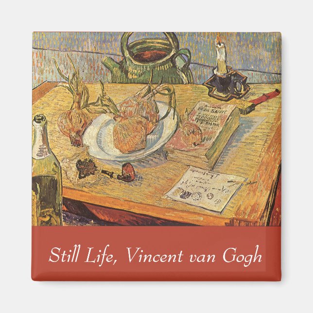 Vincent van Gogh - Stilleben med ritbräde Magnet (Framsidan)