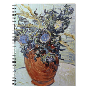 Vincent Van Gogh stilleben med Thistles, 1890 Anteckningsbok Med Spiral
