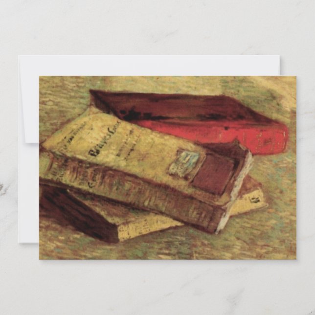 Vincent van Gogh - Stilleben med tre böcker Inbjudningar (Framsida)