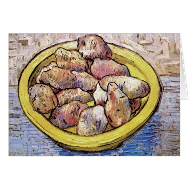 Vincent Van Gogh - Stilleben Potatis Konstverk Hälsningskort (Framsidan Horizontal)