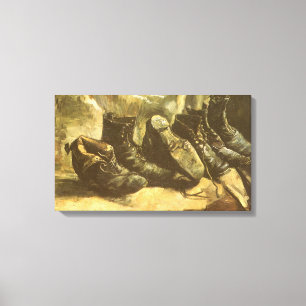 Vincent van Gogh - Stilleben Tre par skor Canvastryck