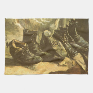 Vincent van Gogh - Stilleben Tre par skor Kökshandduk