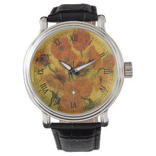 Vincent van Gogh Stilleben Vas med 15 solrosor Armbandsur