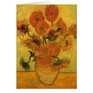 Vincent van Gogh Stilleben Vas med 15 solrosor Hälsningskort