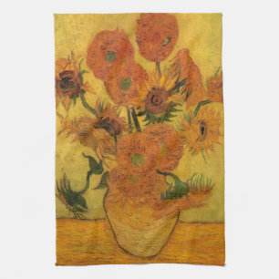 Vincent van Gogh Stilleben Vas med 15 solrosor Kökshandduk