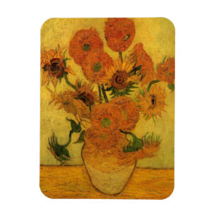 Vincent van Gogh Stilleben Vas med 15 solrosor Magnet