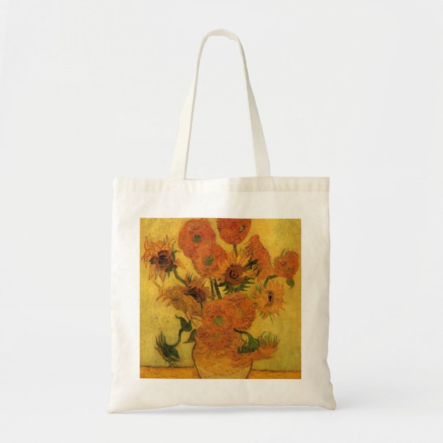 Vincent van Gogh Stilleben Vas med 15 solrosor Tygkasse (Framsidan)