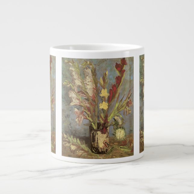 Vincent van Gogh - Stilleben vas med gladioler Jumbo Mugg (Framsidan)