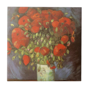 Vincent van Gogh Stilleben Vas med röda vallmor Kakelplatta