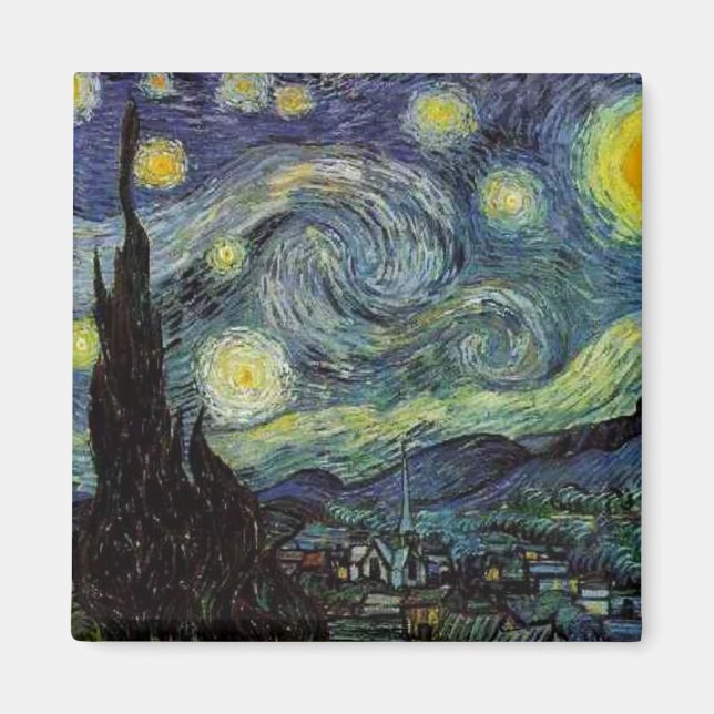 Vincent van Gogh - Stjärnenatt Magnet (Framsidan)