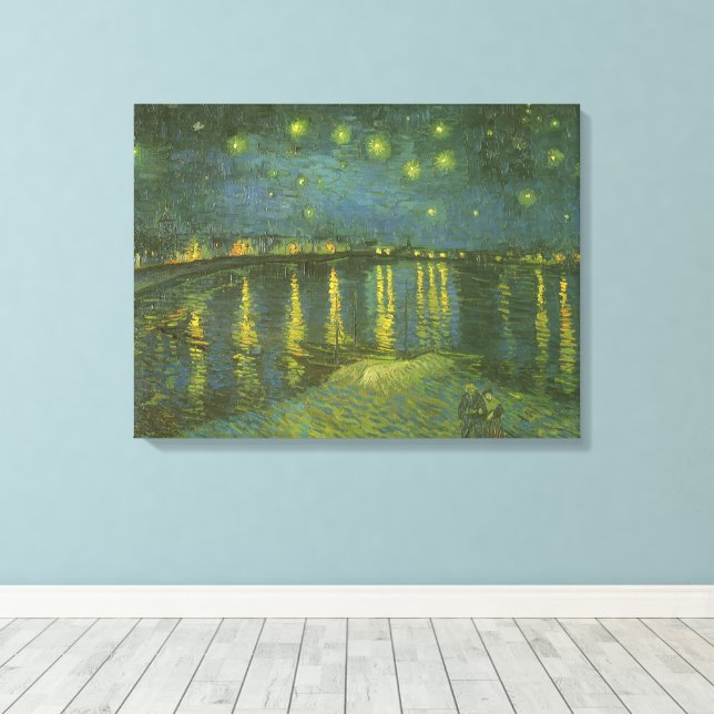 Vincent van Gogh - Stjärnenatt över Rhône Canvastryck (Insitu (trägolv))