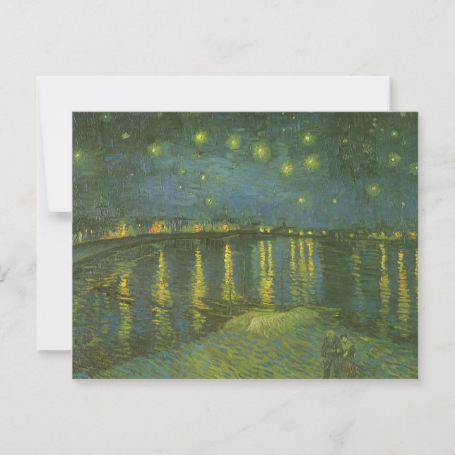 Vincent van Gogh - Stjärnenatt över Rhône Inbjudningar (Framsida)