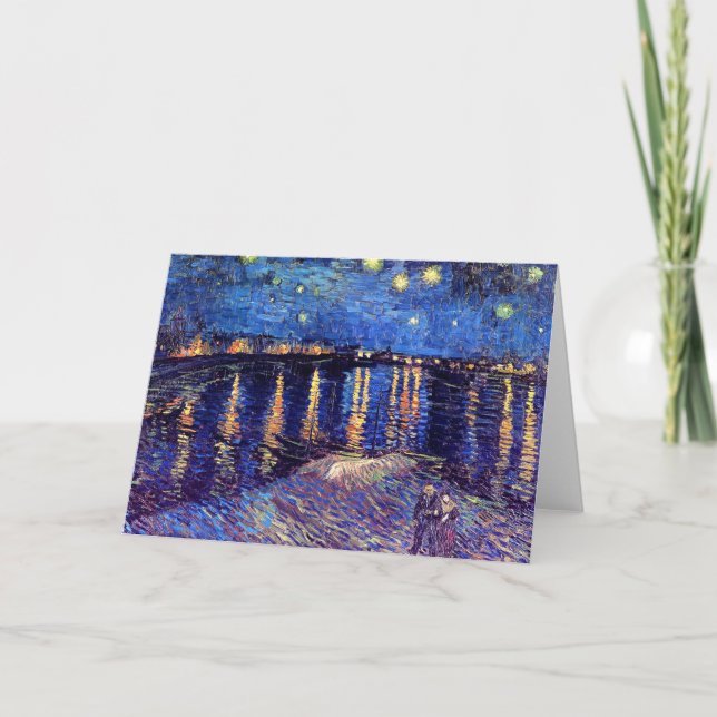 Vincent Van Gogh - Stjärnenatt över Rhône Kort (Framsida)