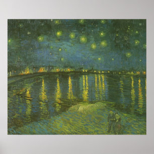 Vincent van Gogh - Stjärnenatt över Rhône Poster