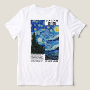 Vincent Van Gogh Stjärniga Natten 1889 Konst T Shirt