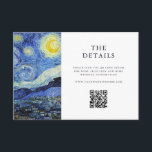 Vincent Van Gogh Stjärniga natten Bröllop Tilläggskort<br><div class="desc">Skapa dina egna personliga bröllopsbiljetter med Vincent Van Goghs Stjärniga natten-målning</div>