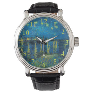 Vincent Van Gogh Stjärnklar natt över Rhône Armbandsur