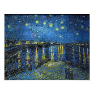Vincent van Gogh - Stjärnklar natt över Rhône Fototryck